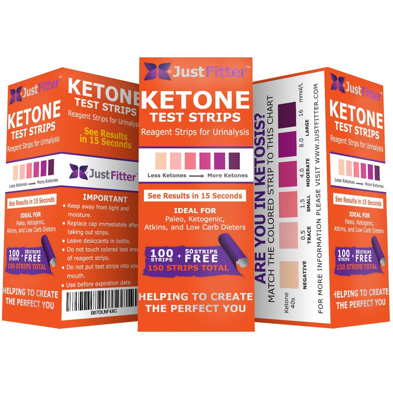 Ketone Keto Urine 150 Test Strips. 3 Resealable Foil Packs of 50 Strips Each. Look & Feel Fabulous on a Low Carb Ketogenic or HCG Diet. Accurately Measure Your Fat Burning Ketosis Levels. - NewNest Australia