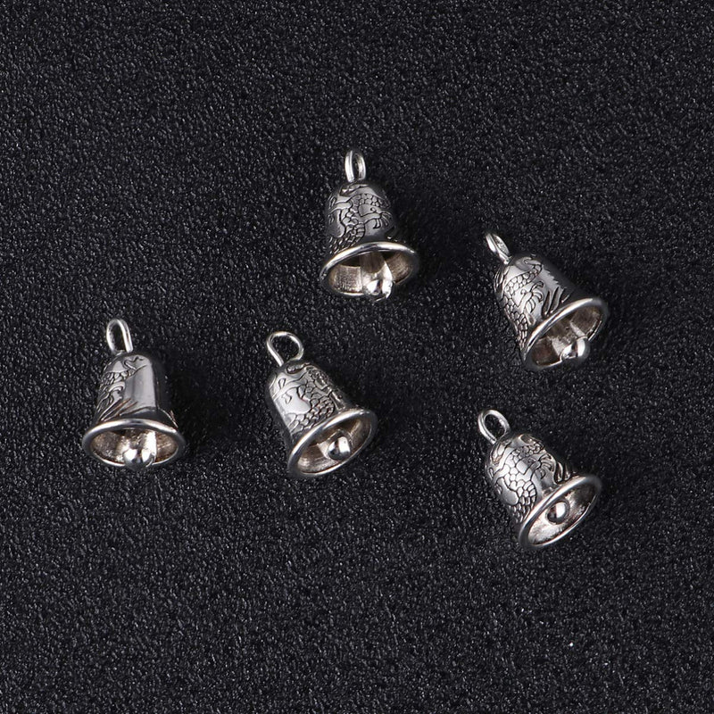 NUOBESTY 20pcs Antique Silver Bells Mini Jingle Bells Charms Handmade Ring Bells Ornaments for Jewelry Baby Shaker Rattle Wind Chime Art Crafts 1.5X1X1CM - NewNest Australia