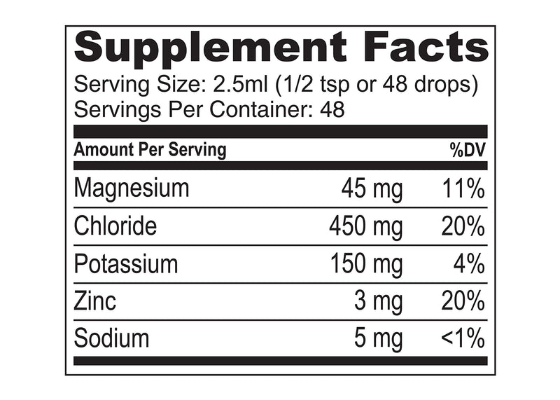 Clean Trace Minerals Alternative | No Heavy Metals | Supports PH & Alkalinity in Body | Low Sodium Electrolyte | Magnesium, Potassium, Zinc | Mineral Taste with No Added Flavors | 48 Servings Low Sodium Electrolytes 4.06 Fl Oz (Pack of 1) - NewNest Australia