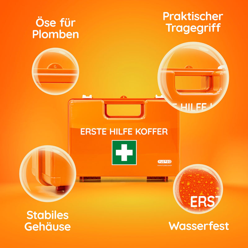 Empty first aid kit, including wall bracket - Large suitcase without contents - Empty first aid kit/emergency kit for businesses, companies and homes for retrofitting and filling yourself - NewNest Australia