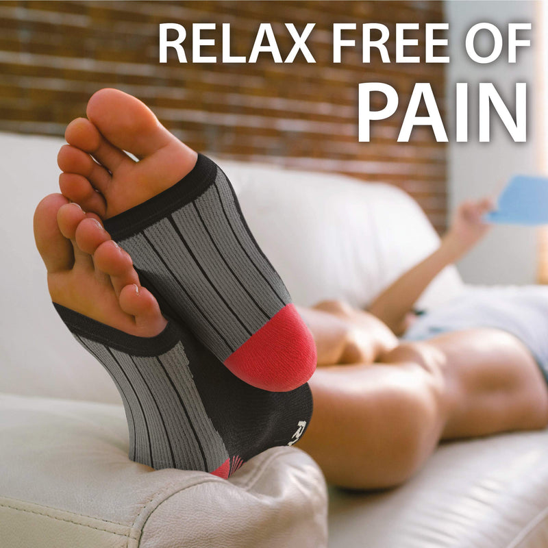 Rymora Plantar Fasciitis Support Socks -Large, Arch, Heel and Ankle Compression Socks -Flexible Foot Support Socks for Men and Women -Black Black (One Pair) Large: 25-29cm arch circumference - NewNest Australia