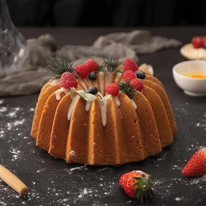 Baker's Secret Bunt Pan 9" French Wreath, Extra Thick Cast Aluminum Bundt Cake Pan Baking Pan,2 Layers Non-stick Coating For Easy Release, Baking Supplies- Cast Aluminum Collection - NewNest Australia