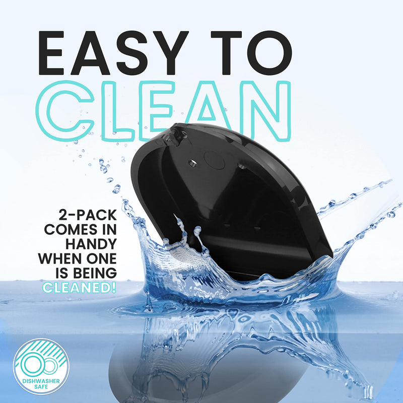 Retainer Case (2 Pack). Retainer Case with Vent Holes. Perfect Denture case, Mouth Guard Case, Aligner Case, Mouth Guard Case, Retainer Cases (Black) Black - NewNest Australia