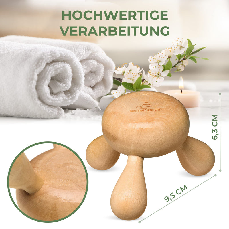 Ergo Massage Aid / Massager Made Of Cherry Wood, Oilproof, Relaxation For Back, Neck, Arms And Legs, Top Hygiene Thanks To Oil-Resistant Painting, Quality From Massage-Expert - NewNest Australia