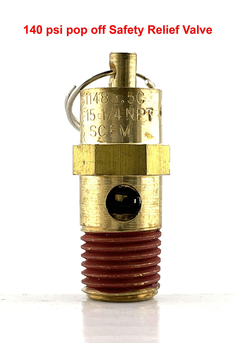 NEW Control Devices AX Series Brass ASME Safety Valve 1/4" NPT 140 PSI 55 SCFM SV-140 - NewNest Australia