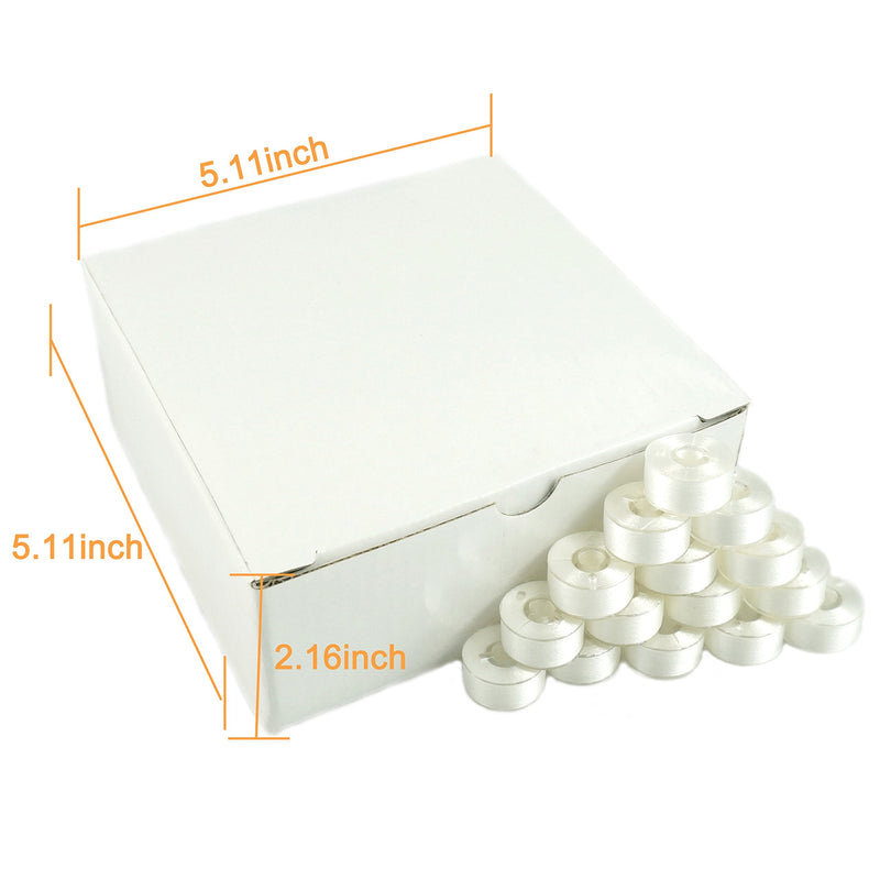 New brothread 144pcs White 70D/2(60WT) Prewound Bobbin Thread Plastic Size A SA156 for Embroidery and Sewing Machine Polyester Thread Sewing Thread SA156 60WT White - NewNest Australia