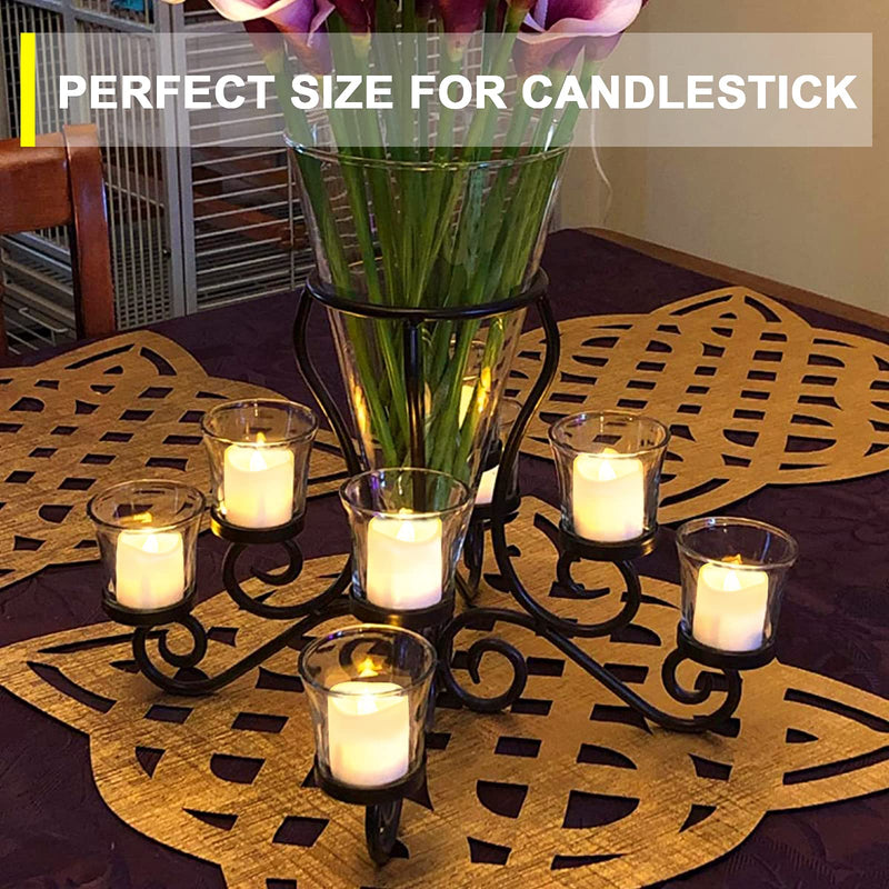 Homemory 12Pack Timer Flameless LED Votive Candles, Long Lasting Battery Operated Tea Light with Timers, 6 Hours On and 18 Hours Off Cycle Automatically for Wedding,Table Decorations (Warm White) Warm White - NewNest Australia