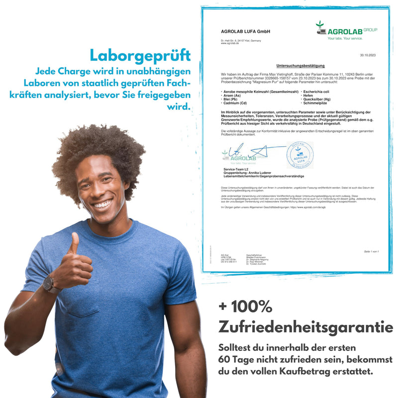 NUTRI UP® Pure Magnesium - 500g powder (6.8 months supply) Pure magnesium citrate without additives - laboratory tested - premium quality trimagnesium dicitrate | Made in Germany | Vegan 500 g (pack of 1) - NewNest Australia