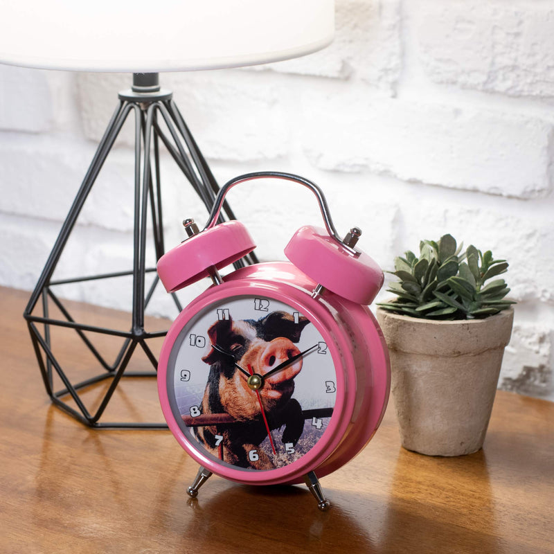 NewNest Australia - Mark Feldstein & Associates Wacky Wakers Pig Bedside Tabletop Alarm Sound Clock 