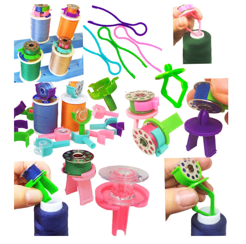 PeavyTailor 36Pcs Bobbin Holder Bobbin Clips Spool Huggers for Sewing Machines Thread organizing. The Bobbin Clamps, peels Thread Huggers are Sewing kit Organizer to Avoid unwinding Thread Tails. - NewNest Australia