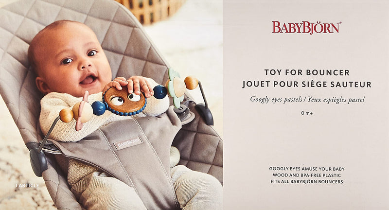 BabyBjörn Toy for Bouncer, Googly Eyes Pastels - NewNest Australia