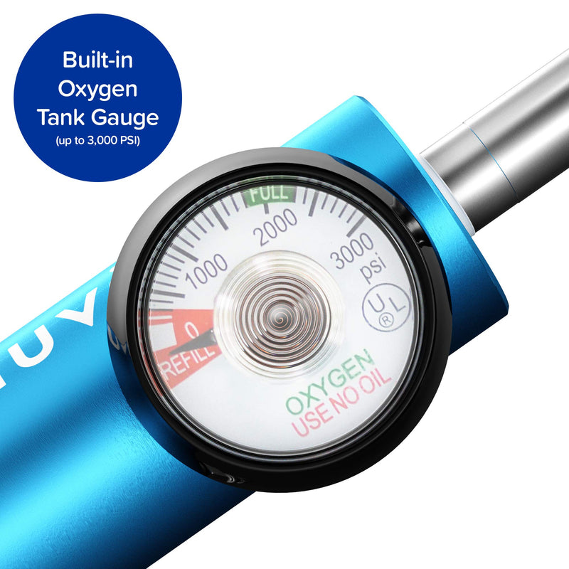 Nuvälsa Ozone Therapy Low Flow Oxygen Regulator – Easy to Use – Works with Ozone Generators – Compatible with Oxygen Cylinders up to 3,000 PSI – Wrench-Tightened Connection – CGA 540 - NewNest Australia