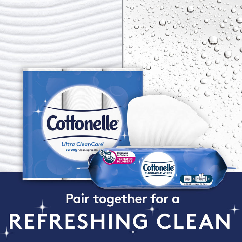 Cottonelle Fresh Care Flushable Cleansing Cloths Refills 2-42 Count Packages - Packaging May Vary - NewNest Australia