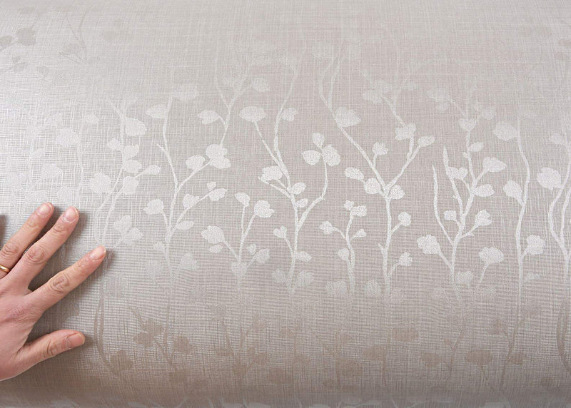 NewNest Australia - ROSEROSA Peel and Stick PVC Floral Instant Self-Adhesive Covering Countertop Backsplash Herb Garden Silver Pearl (PG4181-2 : 2.00 Feet X 6.56 Feet) 