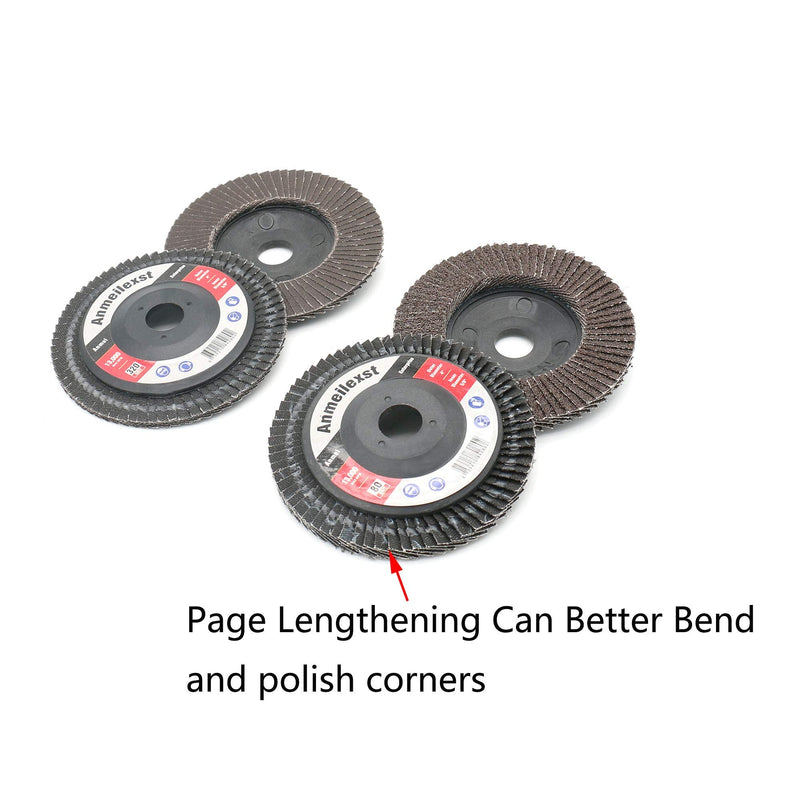 Anmeilexst 10 Packs 5/8" 80 Grit and 320 Grit High Density Calcination Alumina Flap Disc Abrasive Wheel, 4" Diameter, for Polishing Metal, Stainless Steel and Wood - NewNest Australia