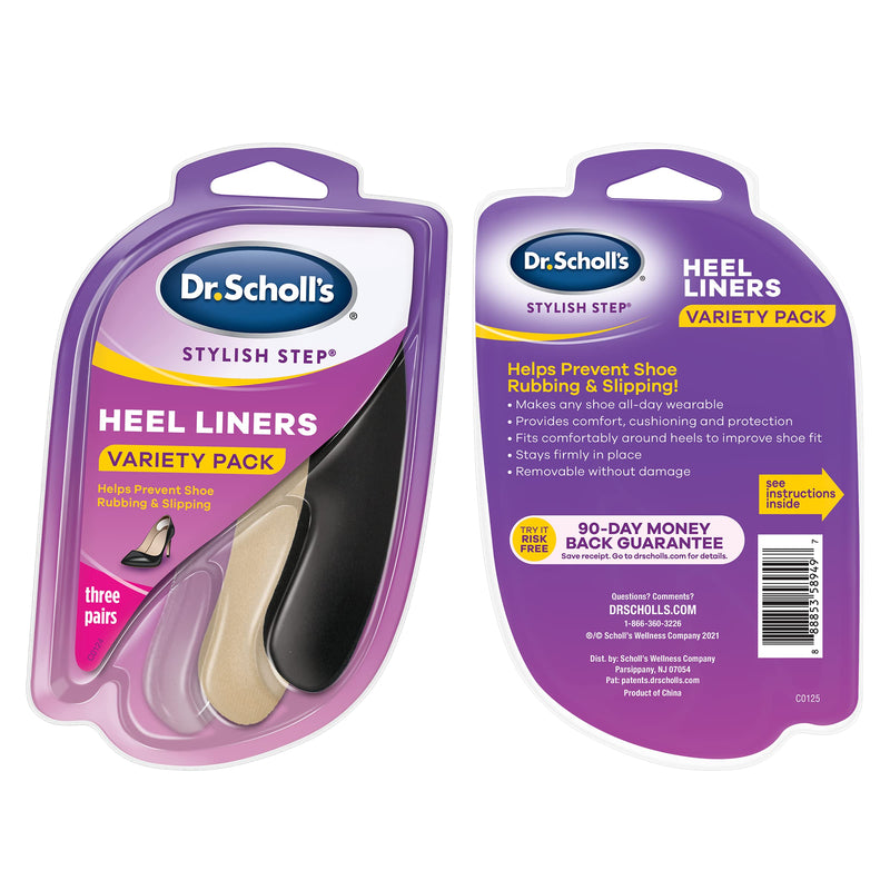 Dr. Scholl's Foam Heel Liners Helps Prevent Uncomfortable Shoe Rubbing at The Heel and Helps Prevent Shoe Slipping for Shoes That are Too Big, 3 Pair 3 Pairs (Variety) - NewNest Australia