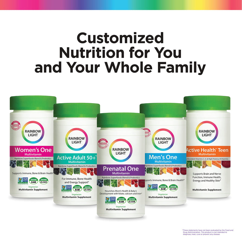 Rainbow Light Prenatal One Multivitamin – High Potency, Clinically Proven Absorption of Vitamin D, B2, B5, Folate, Calcium, Zinc, Iron, Non-GMO, Vegetarian – 90 Tablets (3 Month Supply) Prenatal One 90 Count - NewNest Australia