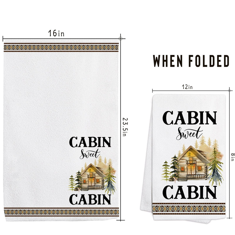 pinata Cabin Decor, Cabin Kitchen Towels Set of 4, Rustic Hand Towels, Decorative Dish Towels for Kitchen Dring Dishes, Log Cabin Decor, Farmhouse Bear Deer Tea Towels, Bath Towels - NewNest Australia