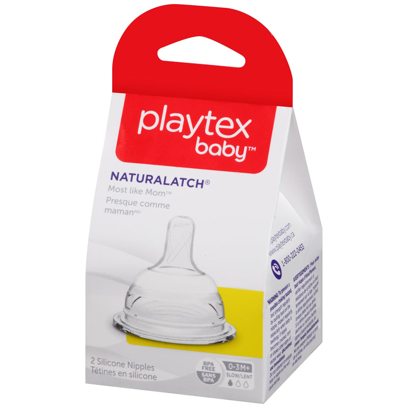 Playtex NaturaLatchNipple, Slow Flow, 2-Count - NewNest Australia
