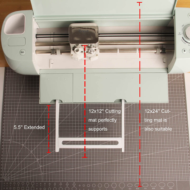 LOPASA Extension Tray Compatible with Cricut Explore Air 2 3, Cricut Mats Holder, Cricut Cutting Mats Extender, Suitable for 12x12 & 12x24 Grip Cutting Mat and Vinyl (Explore Air Only) - NewNest Australia