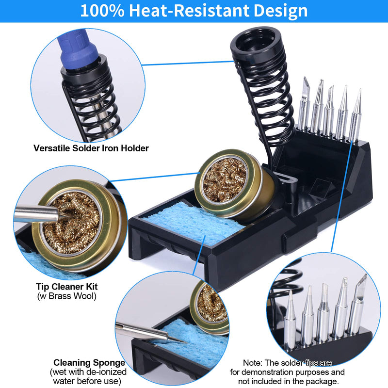 YIHUA X-4 Premium Soldering Iron Holder with Brass Wool, Cleaning Sponge and Solder Tip Slots - NewNest Australia