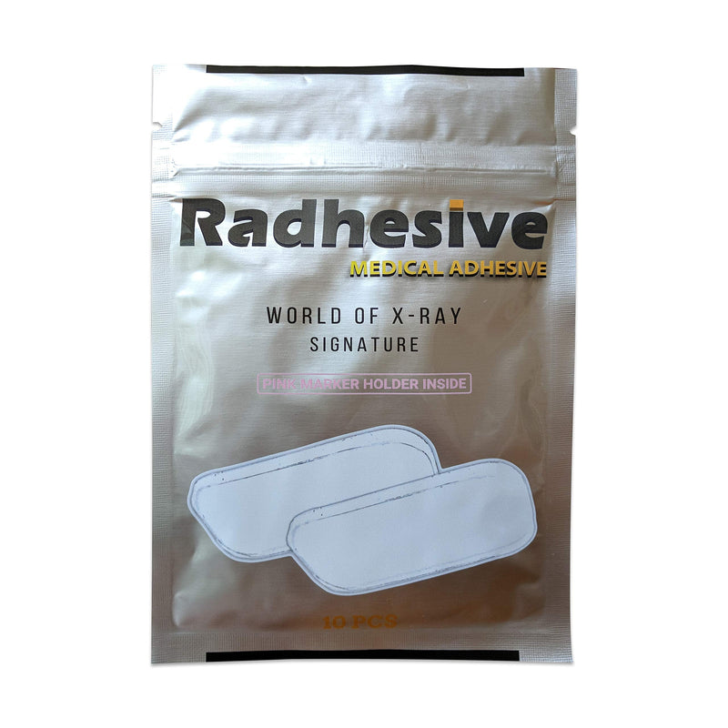RADHESIVE 10PCS X-Ray Marker Adhesive Strips with Pink X-ray Holder, Extra Strong & Sticky, Heavy Duty, Washable & Reusable Medical Adhesive for Radiologists & Medical Professionals, by World of Xray - NewNest Australia