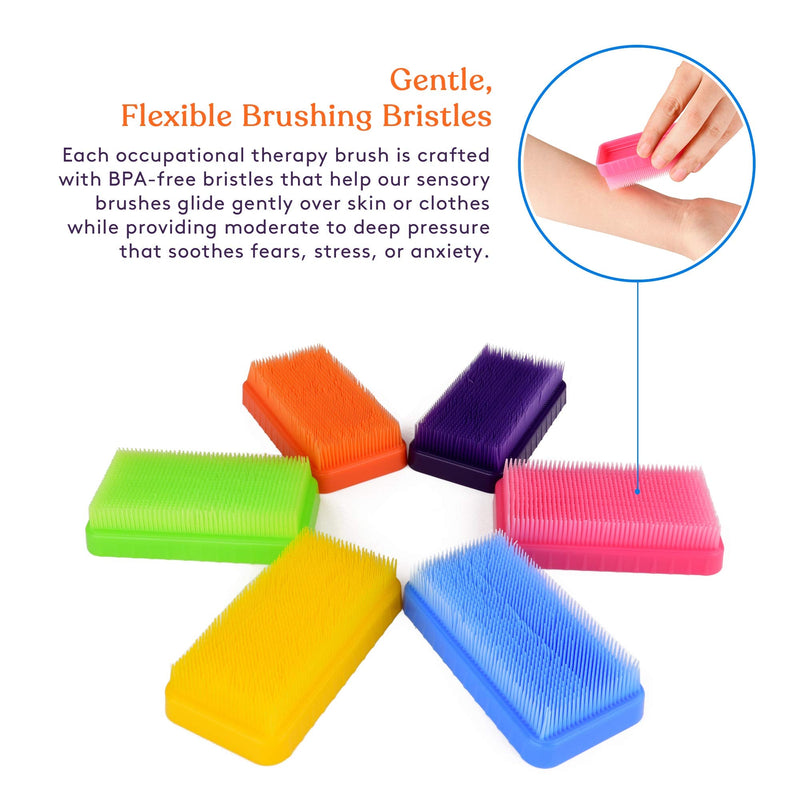 Special Supplies Therapressure Therapy Brush for Occupational and Sensory Brushing, 12 Pack, Stimulating and Calming Tools for Kids and Adults, Soft Flexible Bristles, Latex Free - NewNest Australia