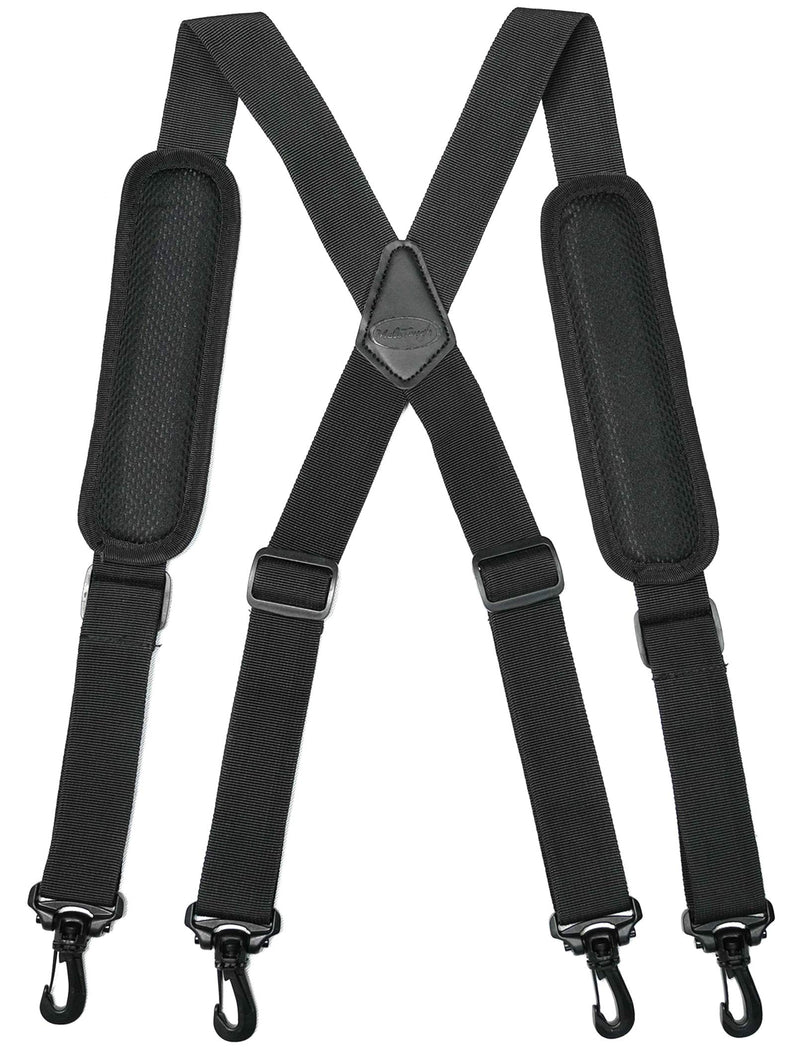 MeloTough Tactical Suspenders ,Police Suspenders for Duty Belt Belt with Padded Adjustable Shoulder Tactical Suspender Black Color - NewNest Australia