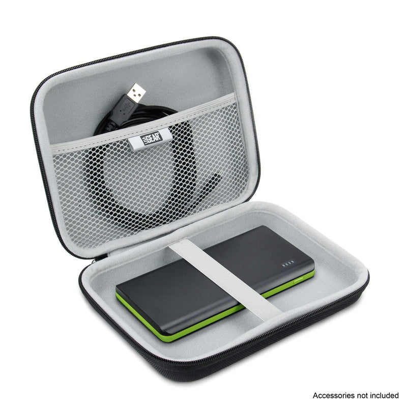 USA Gear Hard Case Electronic Organizer Travel Case 7.5 Inch with Weather Resistant Exterior and Large Mesh Accessory Pocket - Compatible with Garmin GPS, Chargers, Hard Drives and More Electronics Black - NewNest Australia