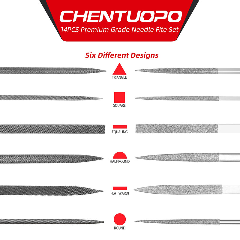 Small File Set, Needle Diamond Files 14PCS, 6 Steel Files & 6pcs Jewlers Files for Precision Metal File Work , Wood, Jewelry, Model, DIY and Nearly All Uses. Free Bonus: Cutter - NewNest Australia