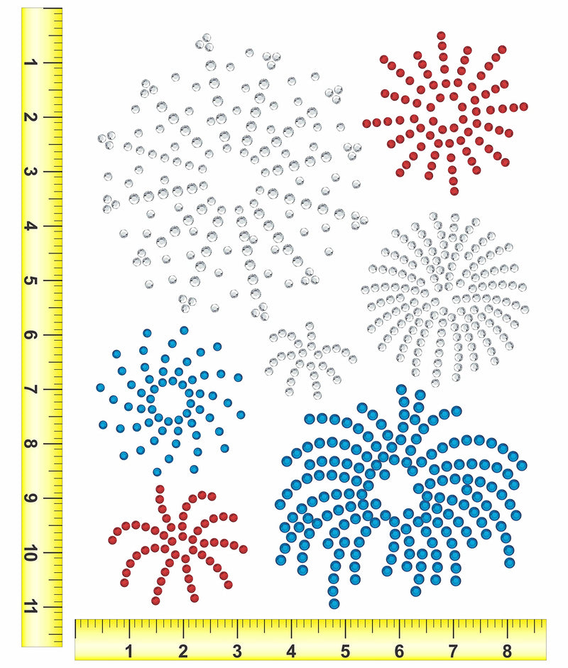 Rhinestone Genie Fireworks 1" to 5" Magnetic Rhinestone Template, Black - NewNest Australia