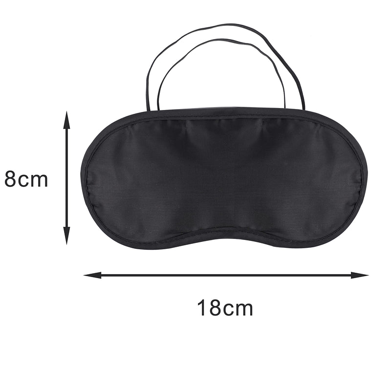 kuou 24 Pack Sleep Eye Mask Shade Cover, Soft Blindfold Travel Sleep Cover Comfortable Lightweight Eye Sleeping Mask for Travel, Sleeping, Lunch Break (Black) - NewNest Australia