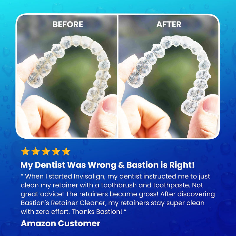 Retainer Cleaner & Denture Cleanser - 180 Effervescent Tablets - 6 Month Supply - Removes Stains, Discoloration, Odors, & Plaque - Clear Aligners, Mouth & Night Guard, All Dental/Oral Appliances - NewNest Australia