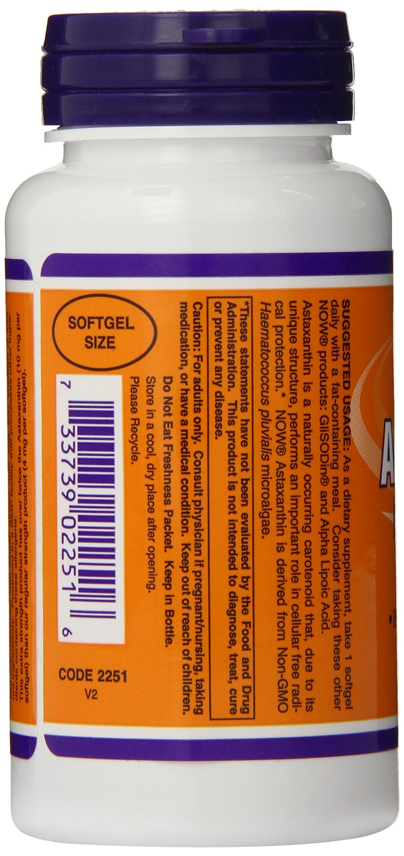 NOW Supplements, Astaxanthin 10mg, Extra Strength,derived from Non-GMO Haematococcus Pluvialis Microalgae and has naturally occurring Lutein, Canthaxanthin and Beta-Carotene, 60 Softgels - NewNest Australia