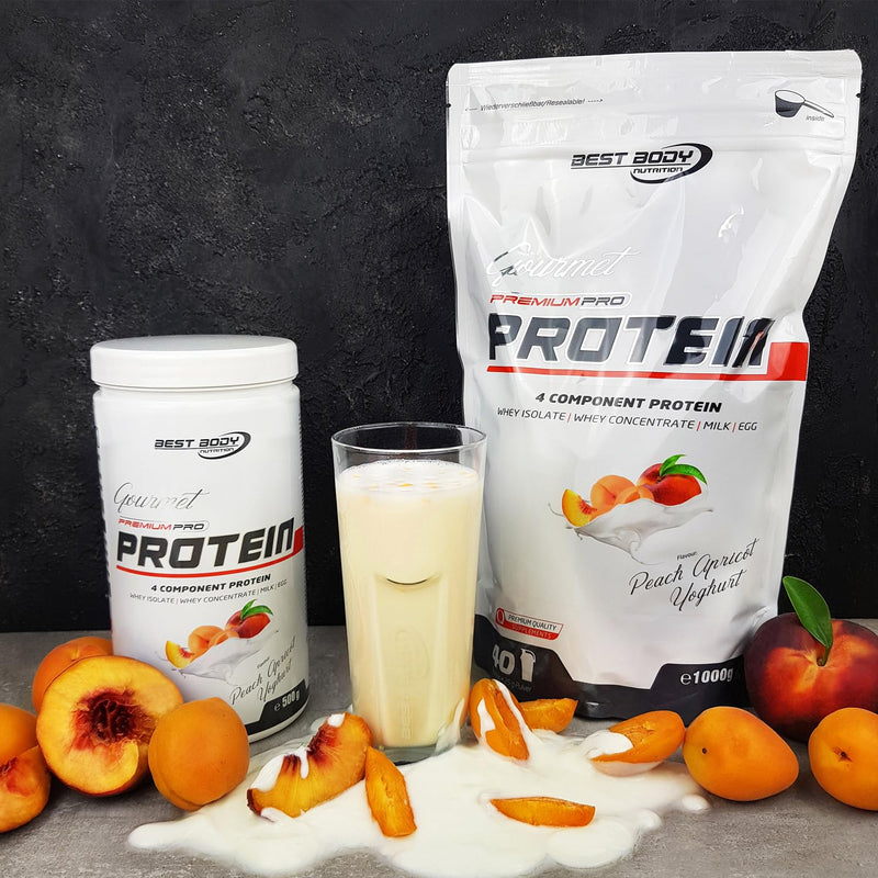Best Body Nutrition Gourmet Premium Pro Protein Peach Apricot Yoghurt Zip Bag, 1kg - NewNest Australia