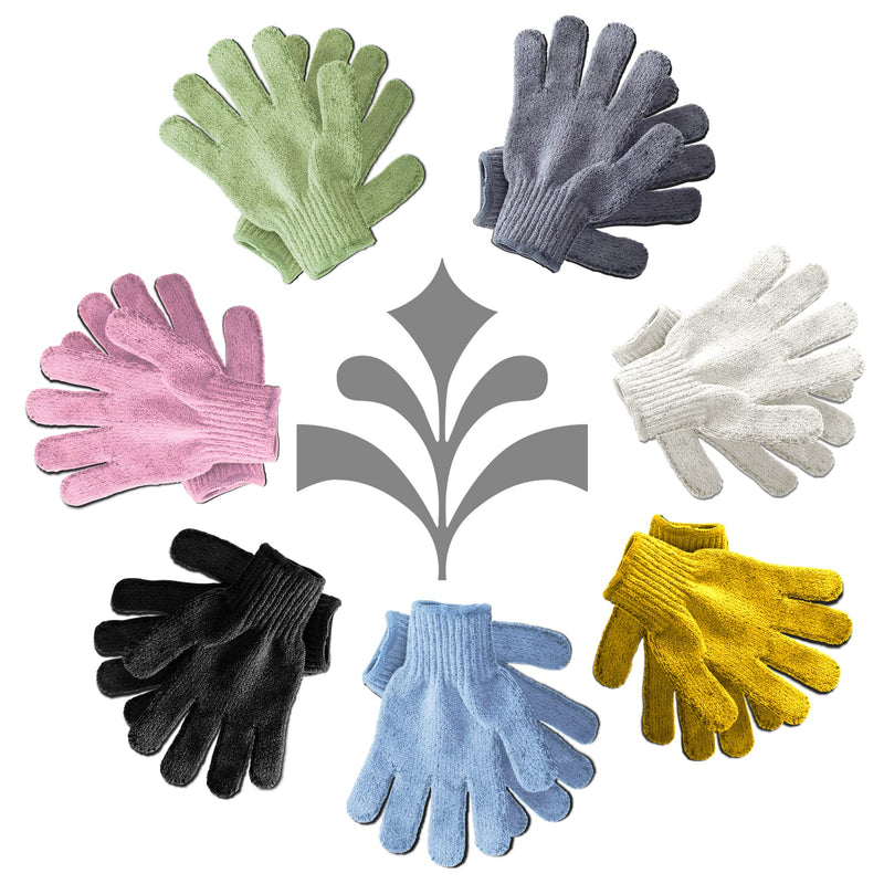 TEMPLE SPRING - Peeling glove, peeling glove made of bamboo, peeling gloves, bath sponge natural, sauna glove, body sponge natural ingrown hair/dead skin cells (black) - NewNest Australia