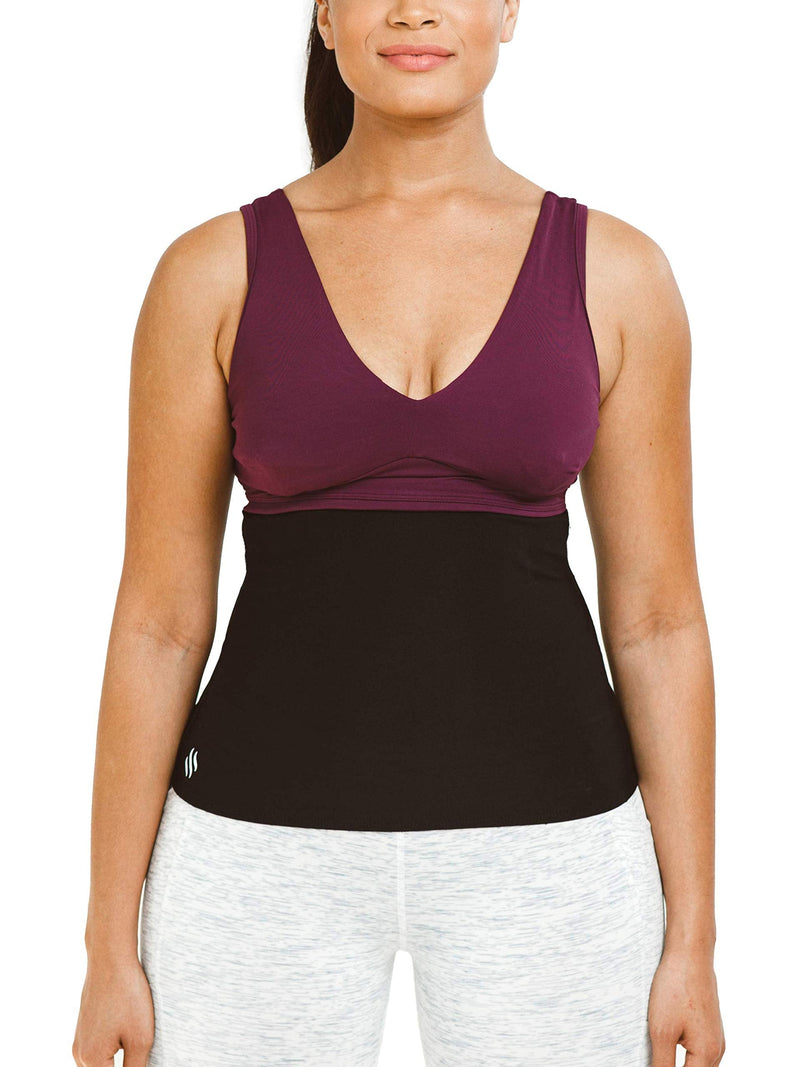 Sweat Shaper Waist Trimmer for Women, Waist Trainer Sauna Belt, Neoprene-free Waist Cincher, Sauna Slimming Belt Black Medium - NewNest Australia