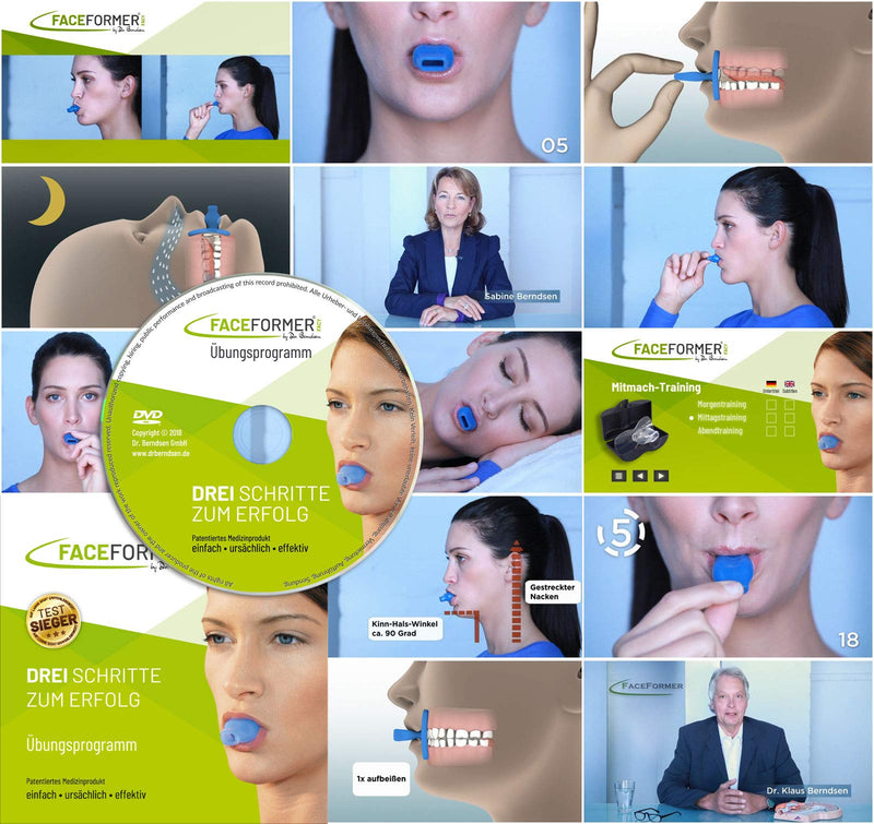 Dr. Berndsen Faceformer Special Set With Dvd ‚ Effective Cause Of Snoring Sleep Apnea Breathing Problems, Cmd, Scientifically Tested Pain ‚ Face And Neck ‚ Pine - NewNest Australia