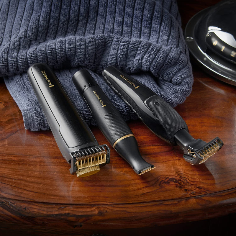 Remington multi-hair clipper professional [nose hair trimmer, ear hair trimmer, eyebrow razor, beard trimmer] trimmer incl. attachment comb + detail & beard trimmer 1-5 mm + rotary cutting attachment NE7000 Pro - NewNest Australia
