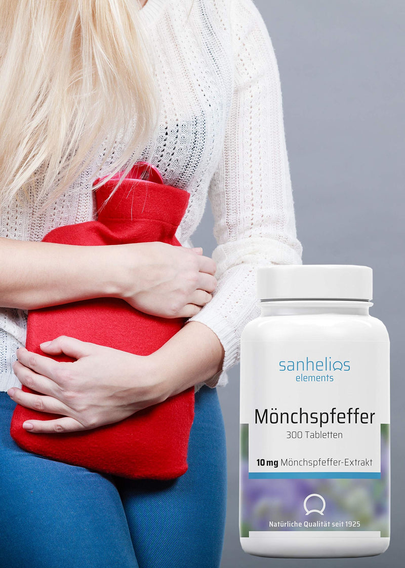 Sanhelios Monk's Pepper - High dosage - 300 vegan micro-tablets - 10mg pure monk's pepper extract per tablet - easy to swallow - Made & tested in Germany - NewNest Australia