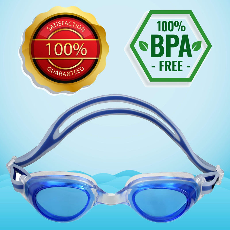 Water Gear Anti-Fog Goggles - Women and Mens Swimming Goggles - Great for Pool and Diving - Comfortable and Clear Vision Blue - NewNest Australia