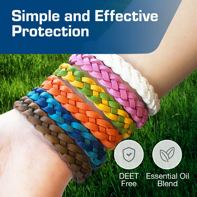 Active Era Mosquito Repellent PU Leather Bracelet 12 Pack - Anti Mosquito Bands for Adults & Kids 3+, Powerful DEET Free Formula, Natural Ingredients - Waterproof with 10 Days of Protection - NewNest Australia