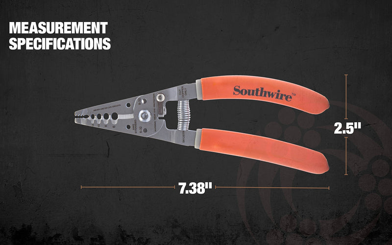 Southwire - 58277940 Tools & Equipment S612STR 4-10 AWG SOL & 6-12 AWG STR Ergonomic Handles Wire Stripper/Cutter - NewNest Australia