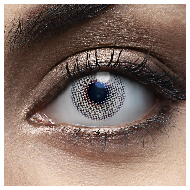 Wowlens Very Strong Opaque And Natural Gray Colored Contact Lenses Beverly Hills Gray + Container I 1 Pair (2 Pieces) I Dia 14.00 I 0.00 Dioptres I Without Prescription - NewNest Australia