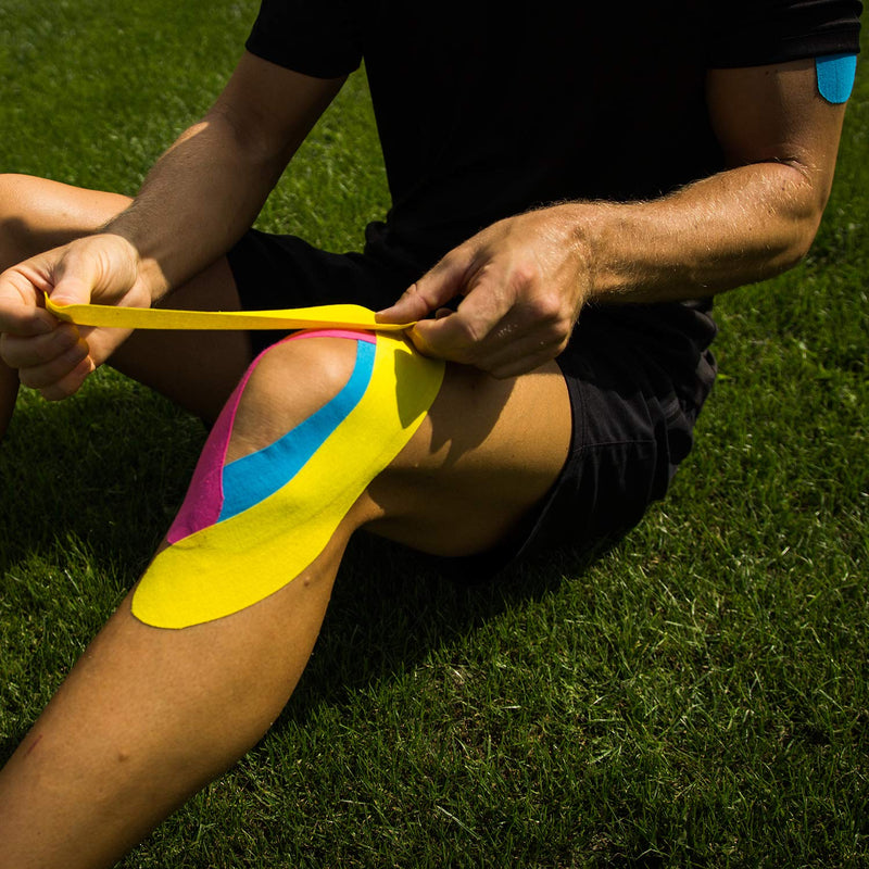 Talasi Kinesiology Tape Set - 6 rolls mix of 5cm x 5m each - including tape guide with information and instructions for taping with Kinesio tapes - NewNest Australia