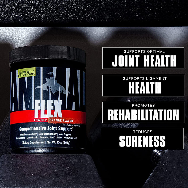 Universal Nutrition ANIMAL Flex Powder (Orange), joint complex protects joints, tendons and ligaments, suitable for bodybuilders and strength athletes, supplement to bandages for joint support, 339 grams - NewNest Australia