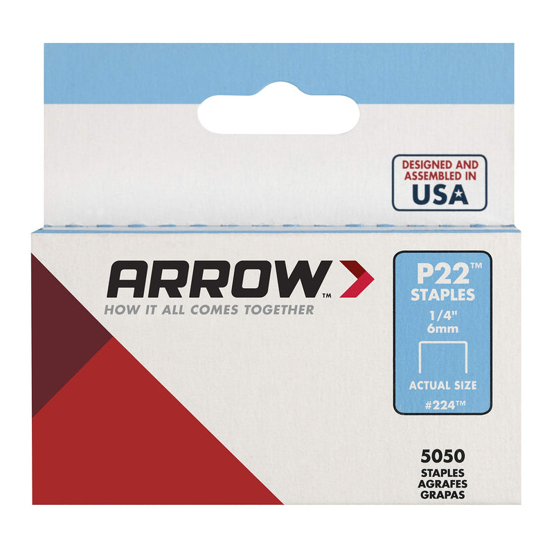 Arrow Fastener 224 Genuine P22 1/4-Inch Staples, 5,050-Pack 1/4 Inch - NewNest Australia