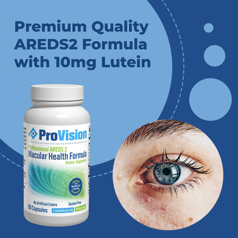 ProVision AREDS 2 Eye Vitamins for Macular Degeneration - Enhance Vision Supplements - Lutein Zeaxanthin Vision Complex - 60 Eye Supplement Capsules - NewNest Australia