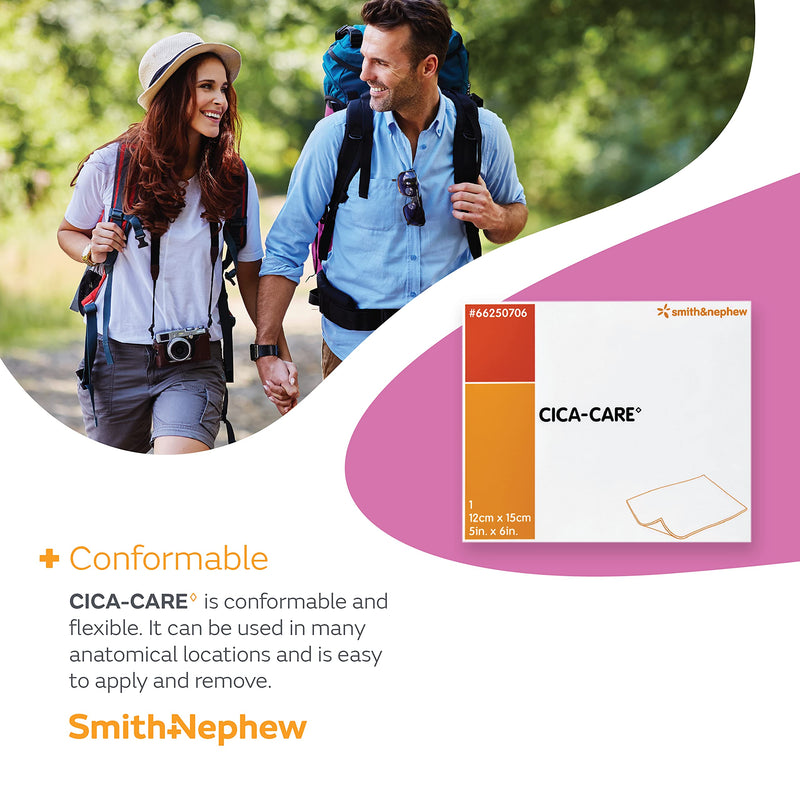 Smith+Nephew CICA-CARE Self-Adhesive Silicone Gel Sheet for Scar Management, Wound Care Product, 5 Inches by 6 Inches - NewNest Australia