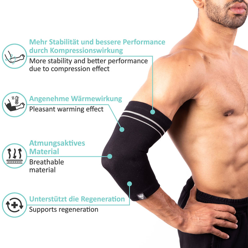 Pullup & Dip Elbow Bandages For Men And Women, 1 Pair Of Fitness Elbow Support Stabilises Joints Non-Slip Tennis Elbow Bandage, Sports Bandage For Fitness, Strength Training, Basketball - NewNest Australia